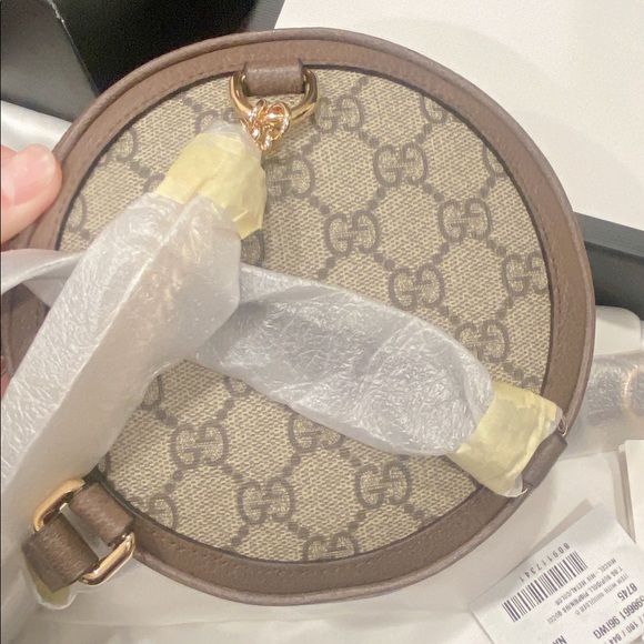 New Gucci Ophidia Round Backpack GG Coated Canvas Mini - Picture 5 of 5